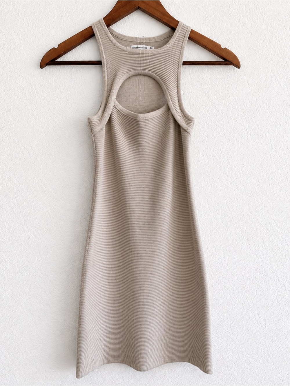 Abercrombie & Fitch Ribbed Knit Cutout Mini Dress